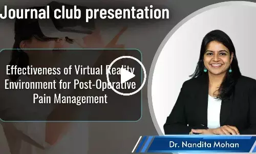 Journal Club: Effectiveness of Virtual Reality Environment for Post-Operative Pain Management