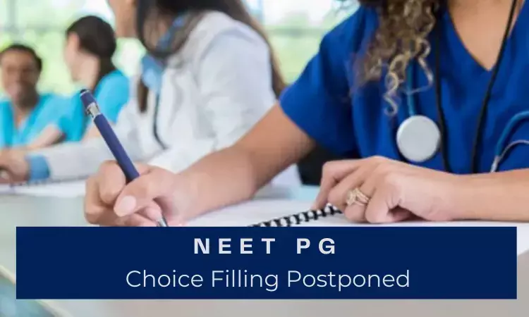 MPDME, Neet pg choice filling postponed