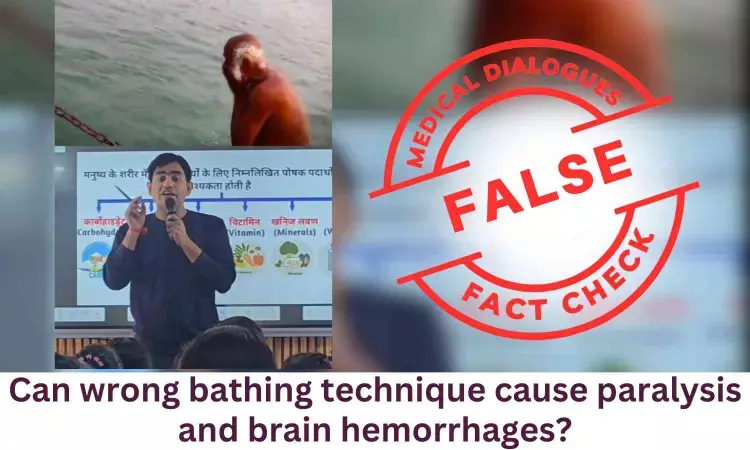 Fact check: Does showering Cause Paralysis and Brain Hemorrhage?