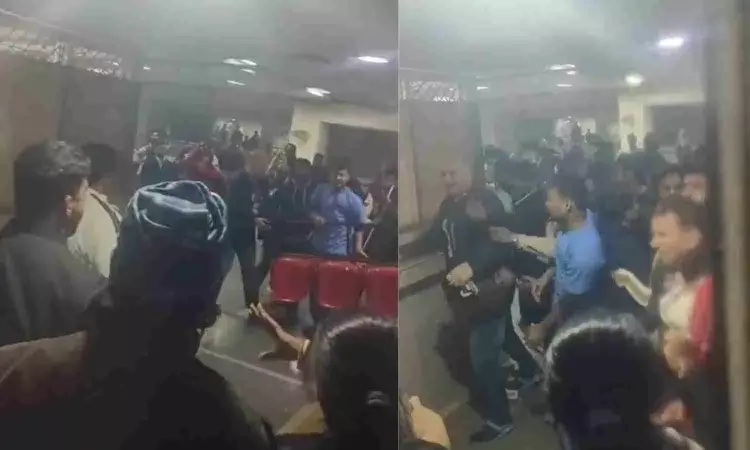 Fight erupts at delhi hospital