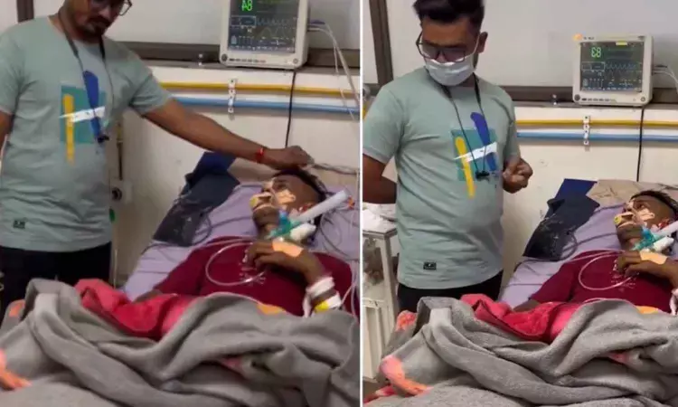 Viral Video: Occultist enters ICU ward at Ahmedabad Civil Hospital, Treats Patient