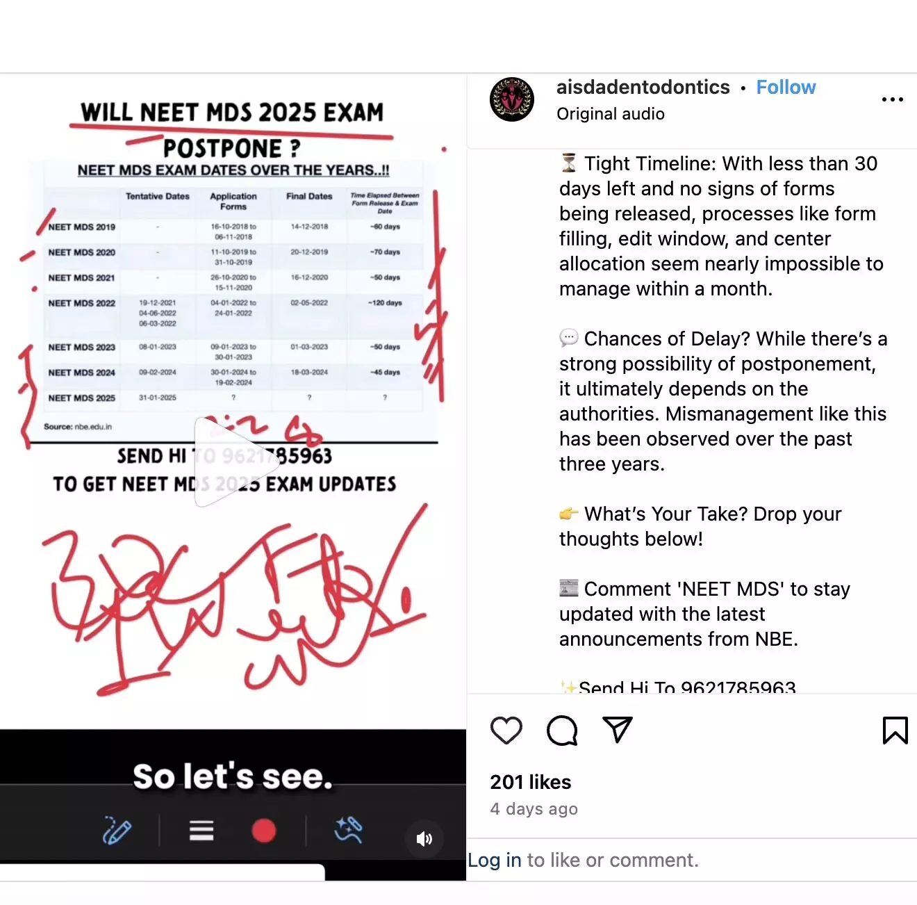 Will NEET MDS 2025 Exam Get Postponed?