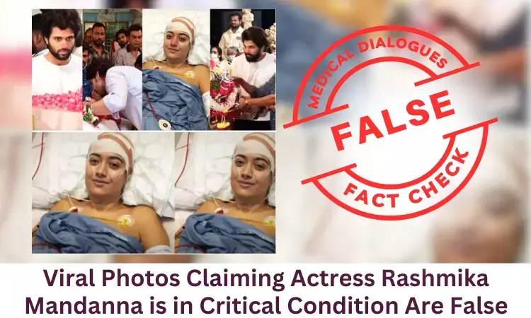 Fact Check: Viral Photos Claiming Actress Rashmika Mandanna is in Critical Condition Are False