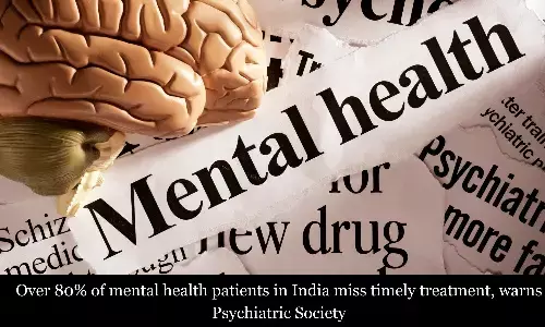 Over 80 percent of mental health patients in India lack timely treatment: Indian Psychiatric Society Over 80 percent of mental health patients in India lack timely treatment: Indian Psychiatric Society