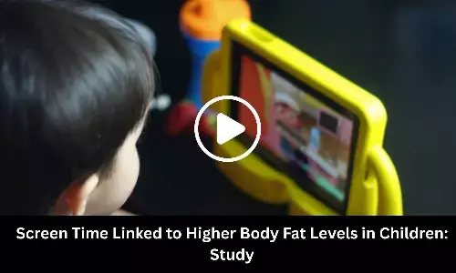 Screen Time Linked to Higher Body Fat Levels in Children: Study