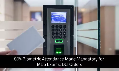 80 percent Biometric Attendance Made Mandatory for MDS Exams, DCI Orders