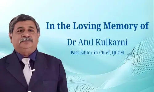 Renowned Critical Care Expert Dr Atul P Kulkarni Passes Away