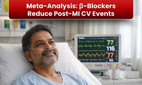 Beta Blockers Cut Cardiovascular Events by 25 percent in Post-MI Patients with Mildly Reduced LVEF: Meta-Analysis