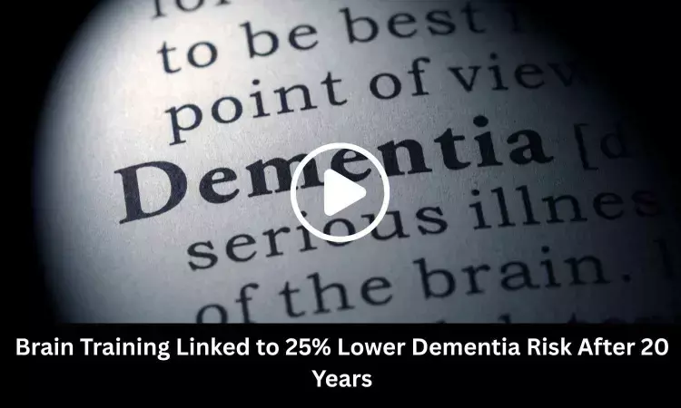 Brain Training Linked to 25 Percent Lower Dementia Risk After 20 Years: Study Shows
