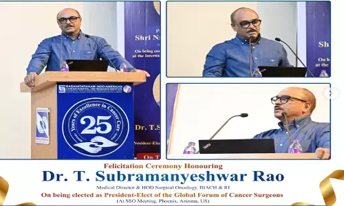 Dr T Subramanyeswara Rao elected President of Global Forum of Cancer Surgeons