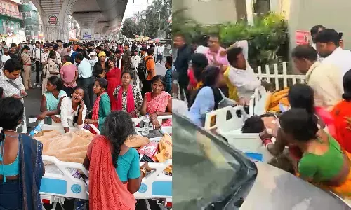 Family protests outside Patna Hospital after death of 15-year-old patient