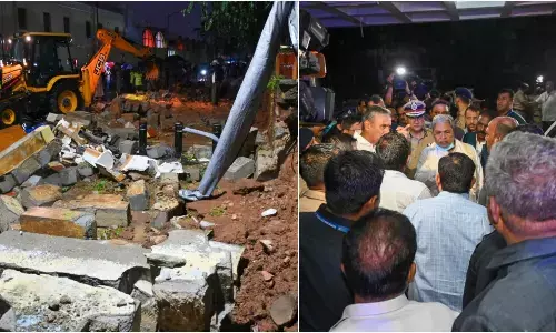 Hospital Wall Collapse in Shivajinagar Kills 7, Injures 7 Amid Heavy Rain.