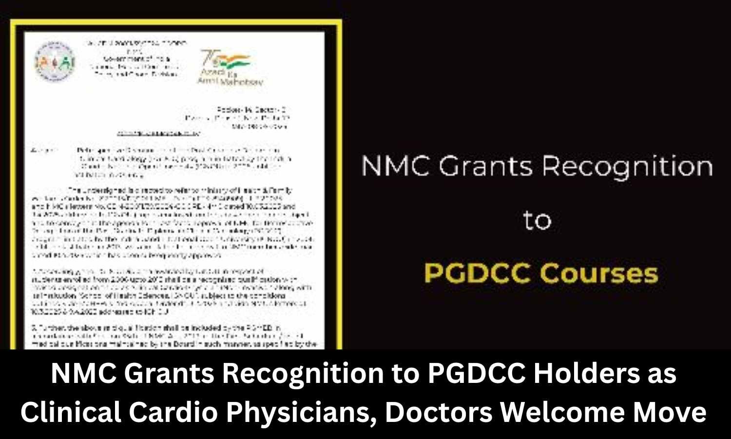 NMC Grants Recognition to PGDCC Holders as Clinical Cardio Physicians, Doctors Welcome Move