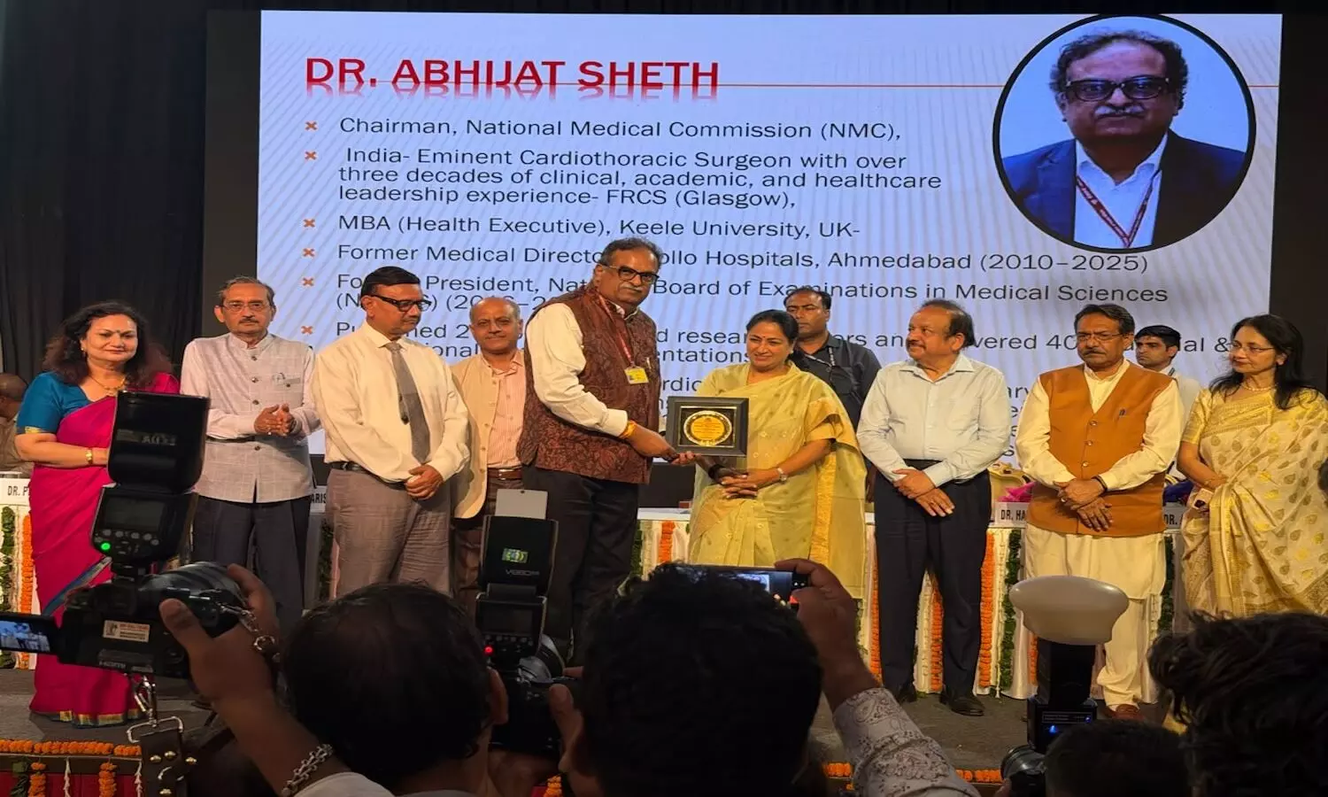 NMC Chief Dr Abhijat Sheth Felicitated by Delhi CM on Doctors day