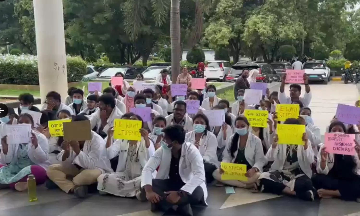 protest over stipend protest over stipend
