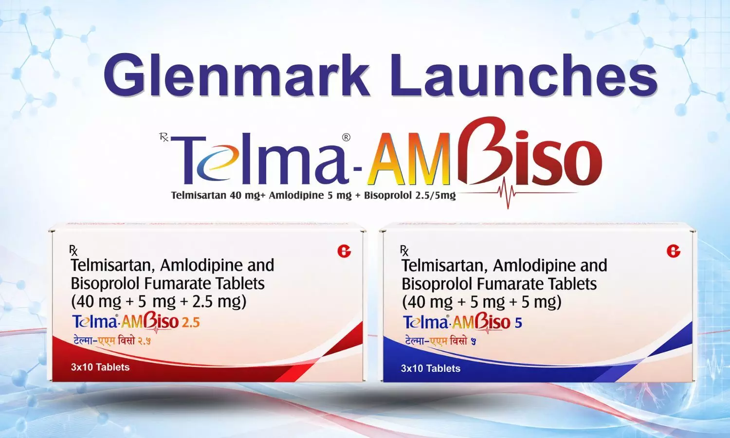 Glenmark Launches Telma AM Biso: Bisoprolol Triple FDC in India Glenmark Launches Telma AM Biso: Bisoprolol Triple FDC in India