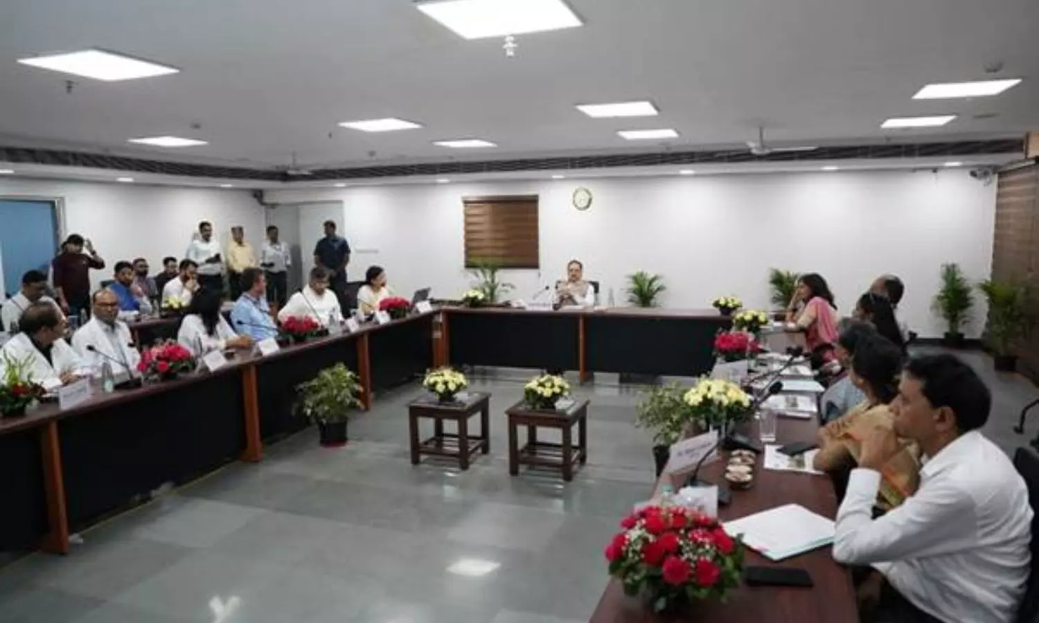 JP Nadda reviews patient care, infrastructure development at RML Hospital