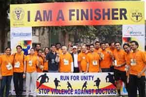 AIIMS RDA, Medical Dialogues organise Marathon to protest on violence against doctors