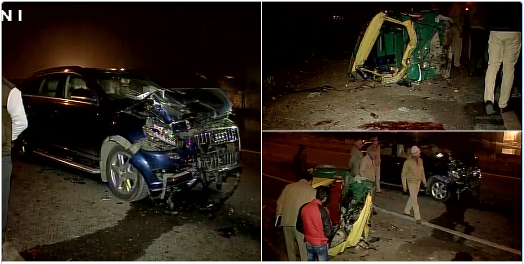 NCR: Doctors Audi rams into an Auto, 4 dead