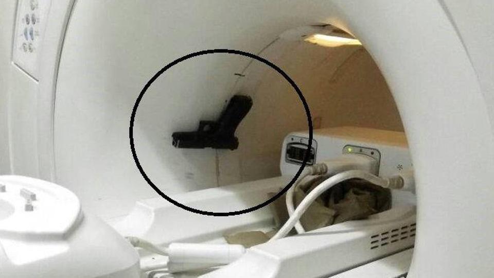 UP: Costly MRI Machine Destroyed after Ministers guard carries gun during Scan