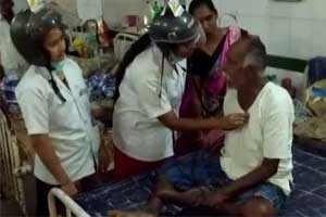 Osmania General Hospital Falling Down: Doctors wear helmets while treating patients
